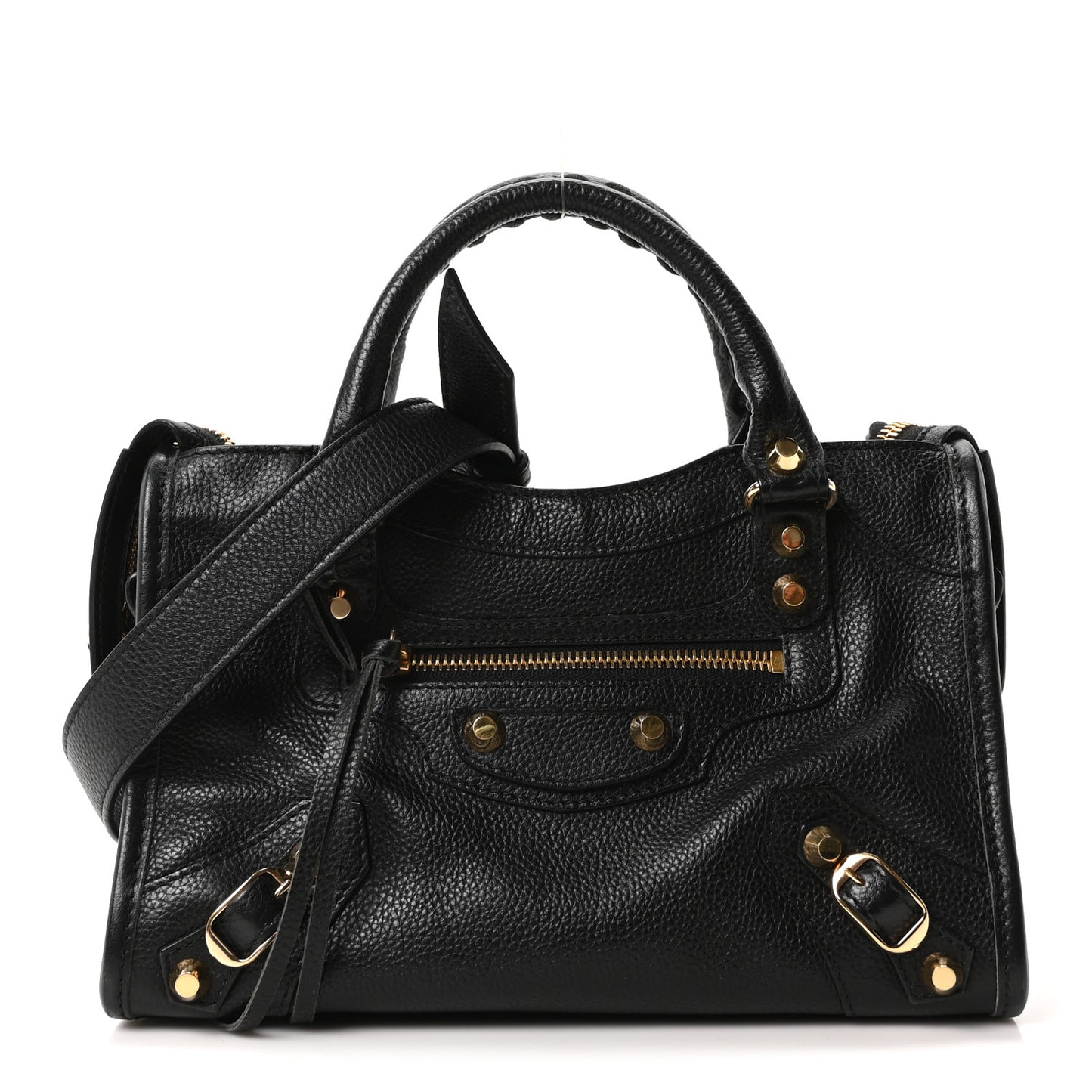 Agneau Classic Gold Hardware Mini City Black