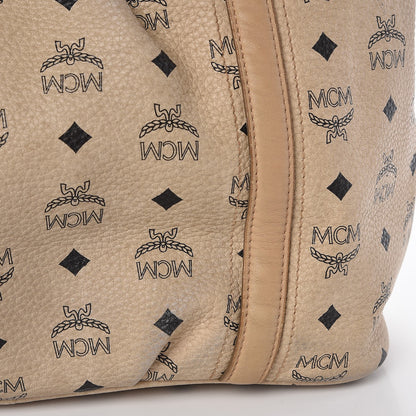 MCM Visetos Medium Essentials Shopper Tote Beige 19 of 28