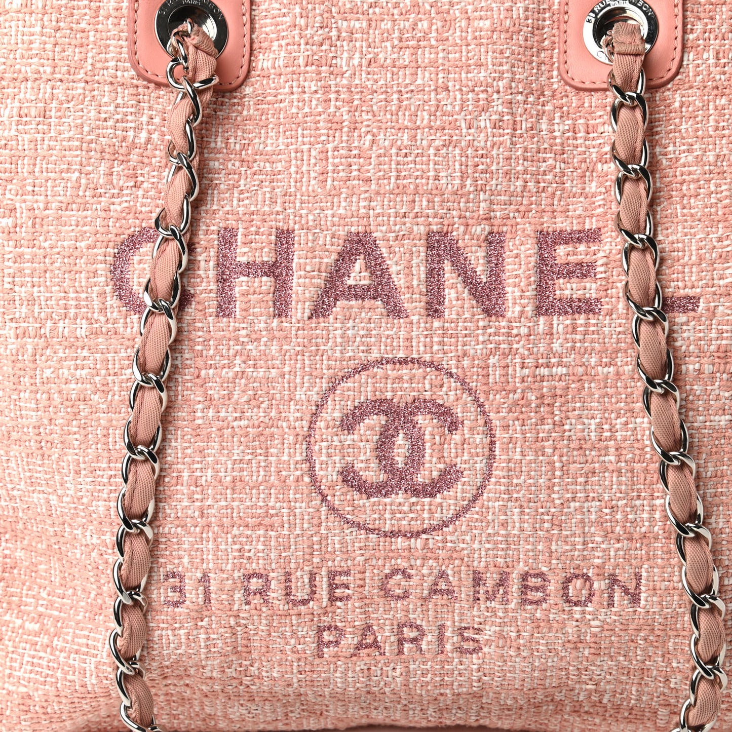 Canvas Medium Deauville Tote Pink