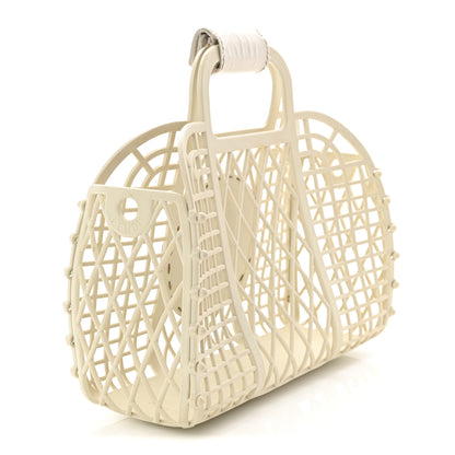 Fendi Recycled Plastic Vitello Liberty Matte Small Fendi Basket White Ice 3 of 10