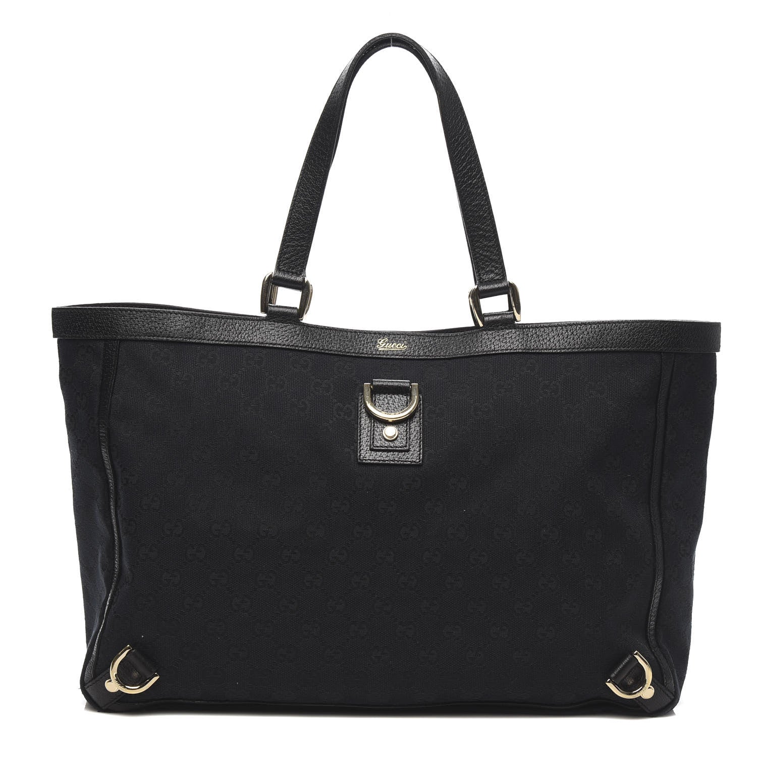 Gucci Monogram Large Abbey Tote Black 1 of 10