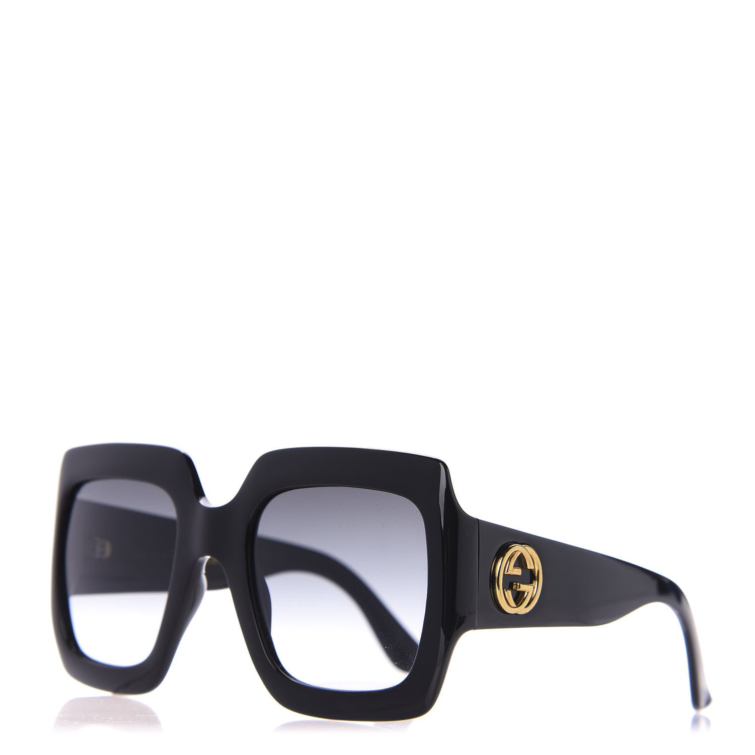 Gucci Acetate Square Frame Sunglasses GG0053S Black 1 of 8