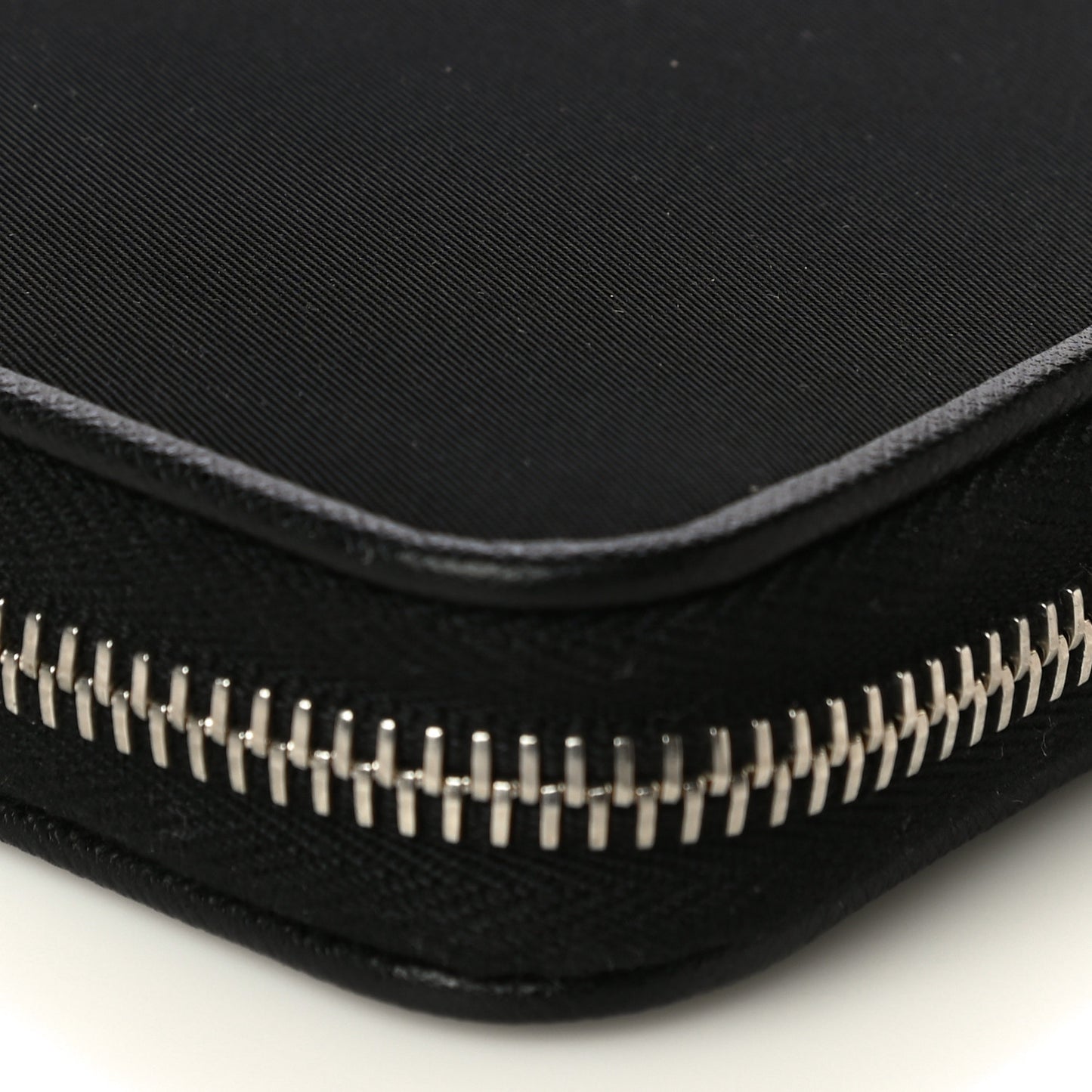 Tessuto Nylon Zip Around Wallet Black