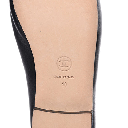 Chanel Calfskin Chain Loafers 40 Black 8 of 8
