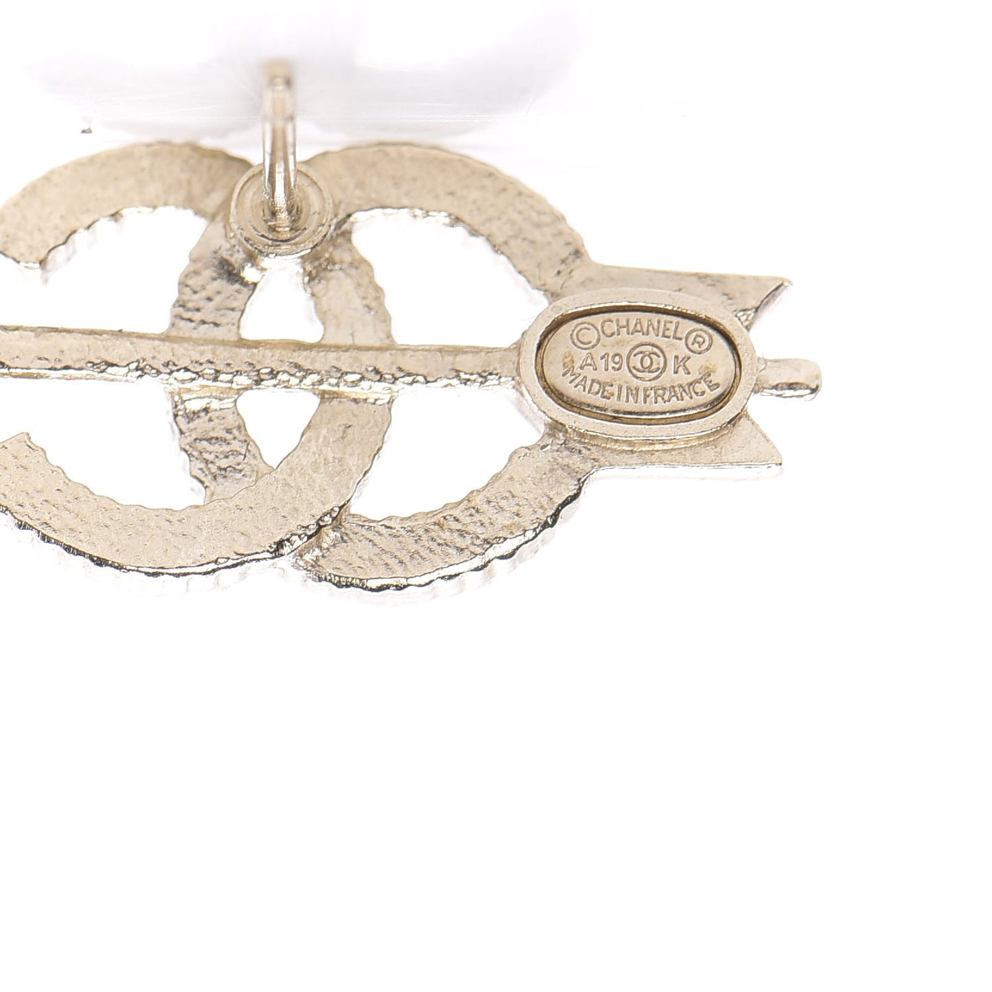 Metal Crystal CC Arrow Earrings Gold