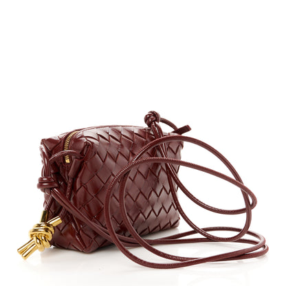 Bottega Veneta Polished Nappa Intrecciato Knot Mini Loop Camera Bag Madder Brown 3 of 9