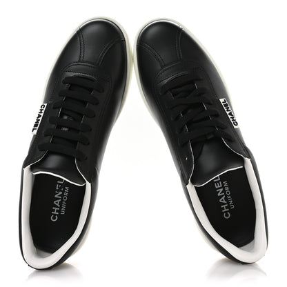 Chanel Calfskin CC Womens Sneakers 39 Black 2 of 9