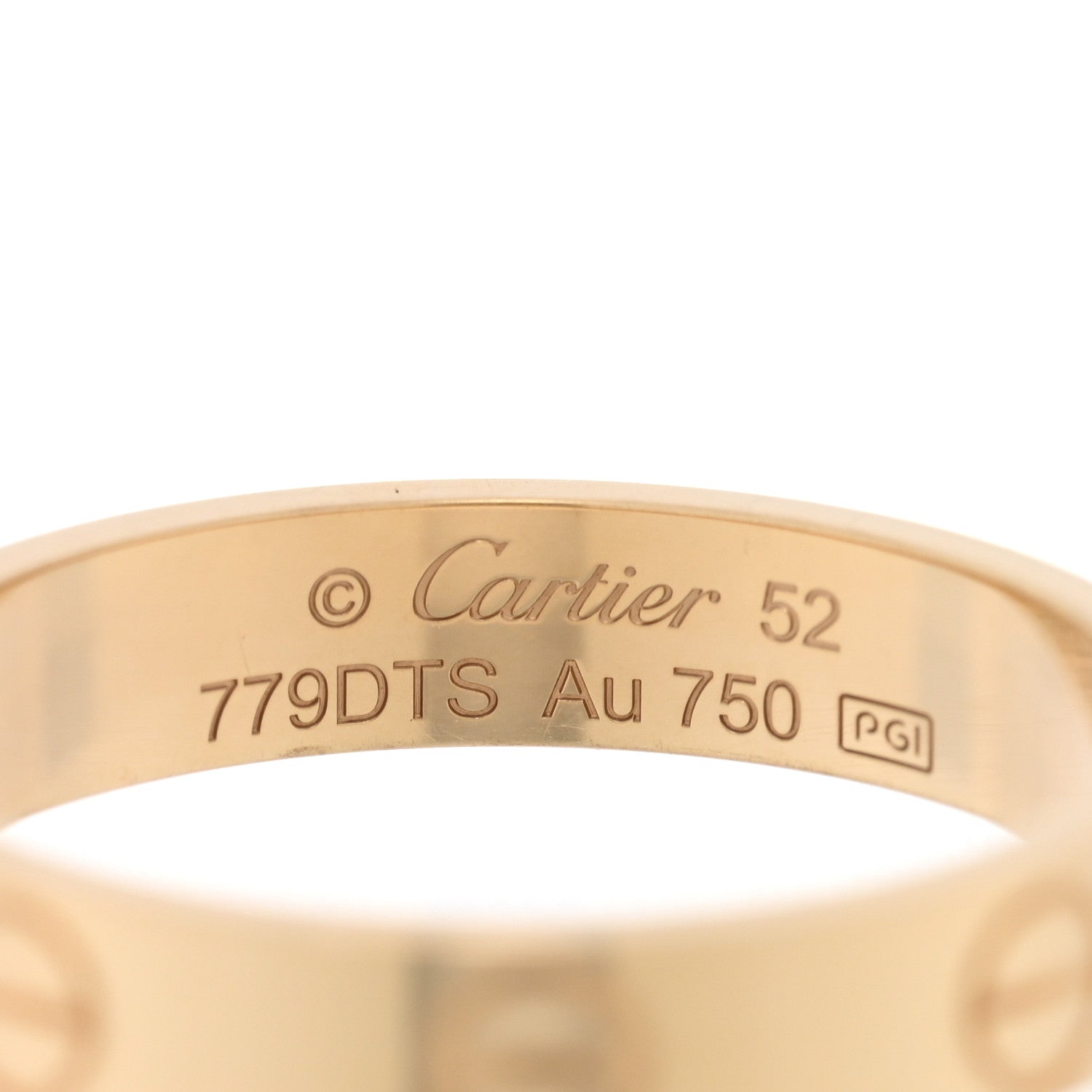 Cartier 18K Yellow Gold 3.5mm LOVE Wedding Band Ring 52 6 4 of 6