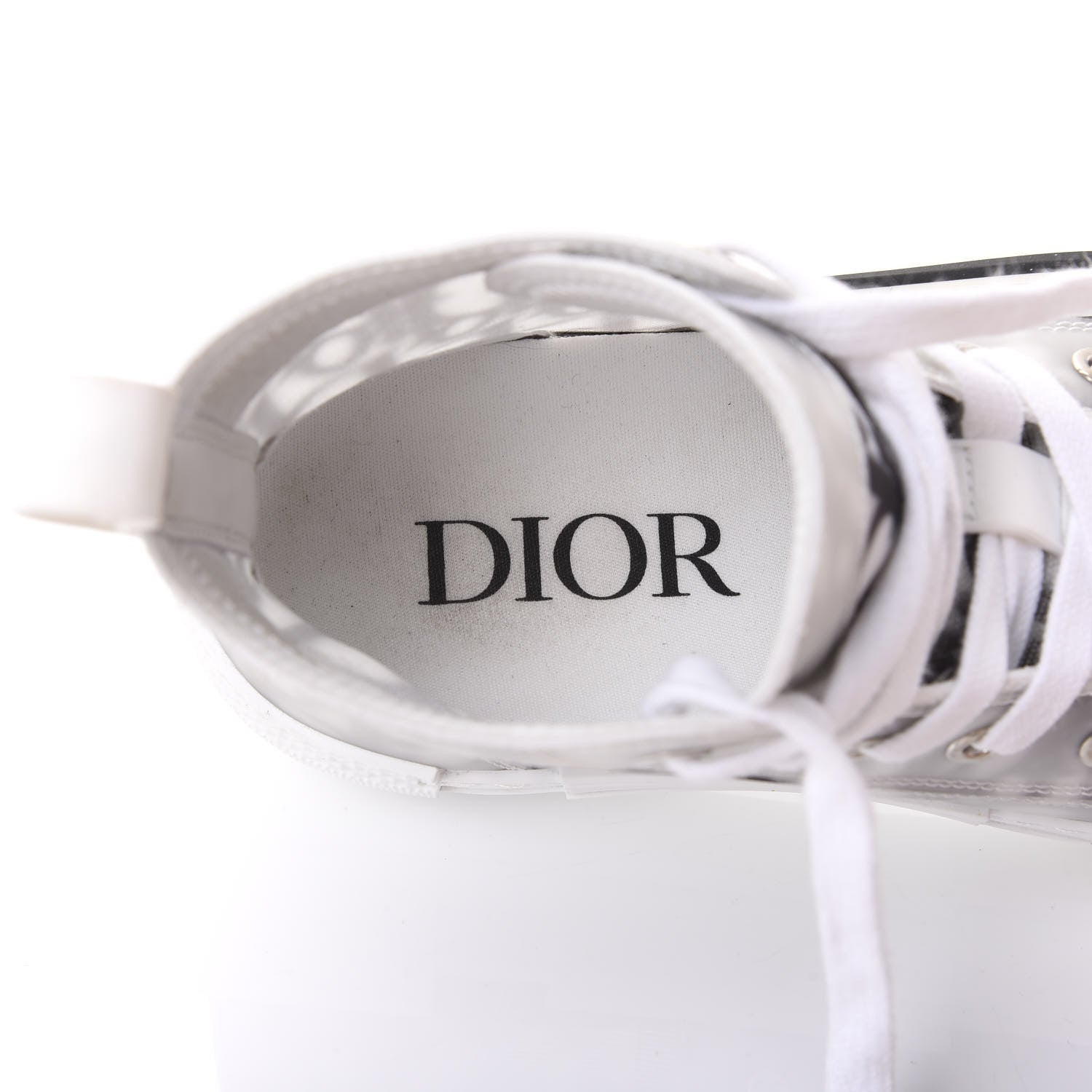 Christian Dior Technical Canvas Oblique B23 Sneaker 35 White Black 7 of 10