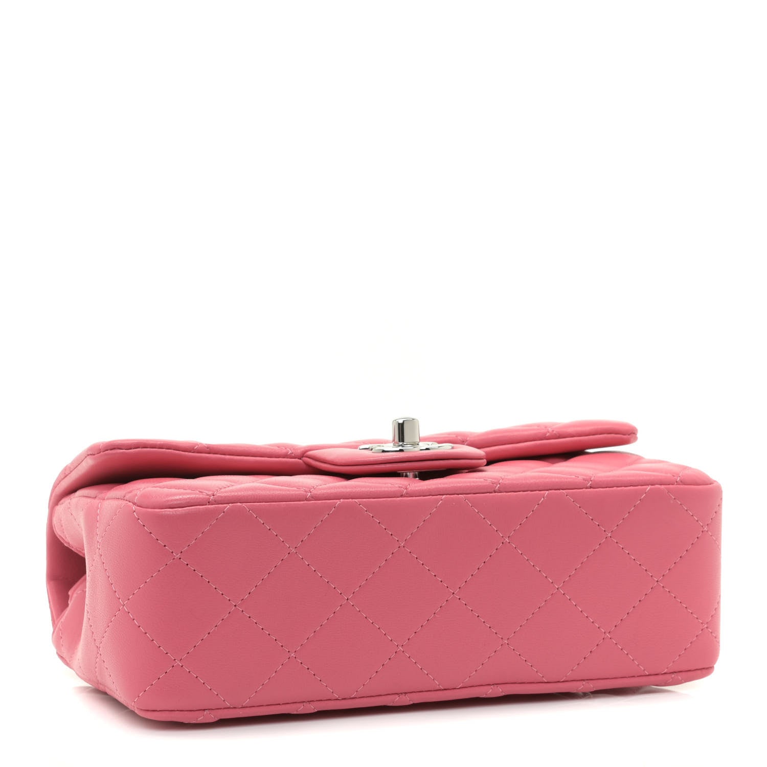 Chanel Lambskin Quilted Mini Rectangular Flap Pink 4 of 11