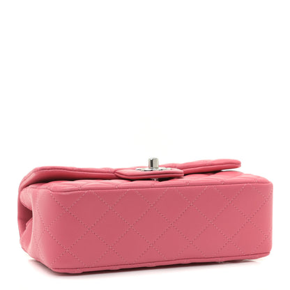 Chanel Lambskin Quilted Mini Rectangular Flap Pink 4 of 11