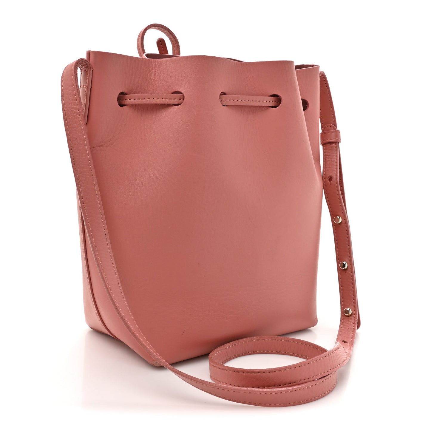 Calfskin Mini Bucket Bag Blush