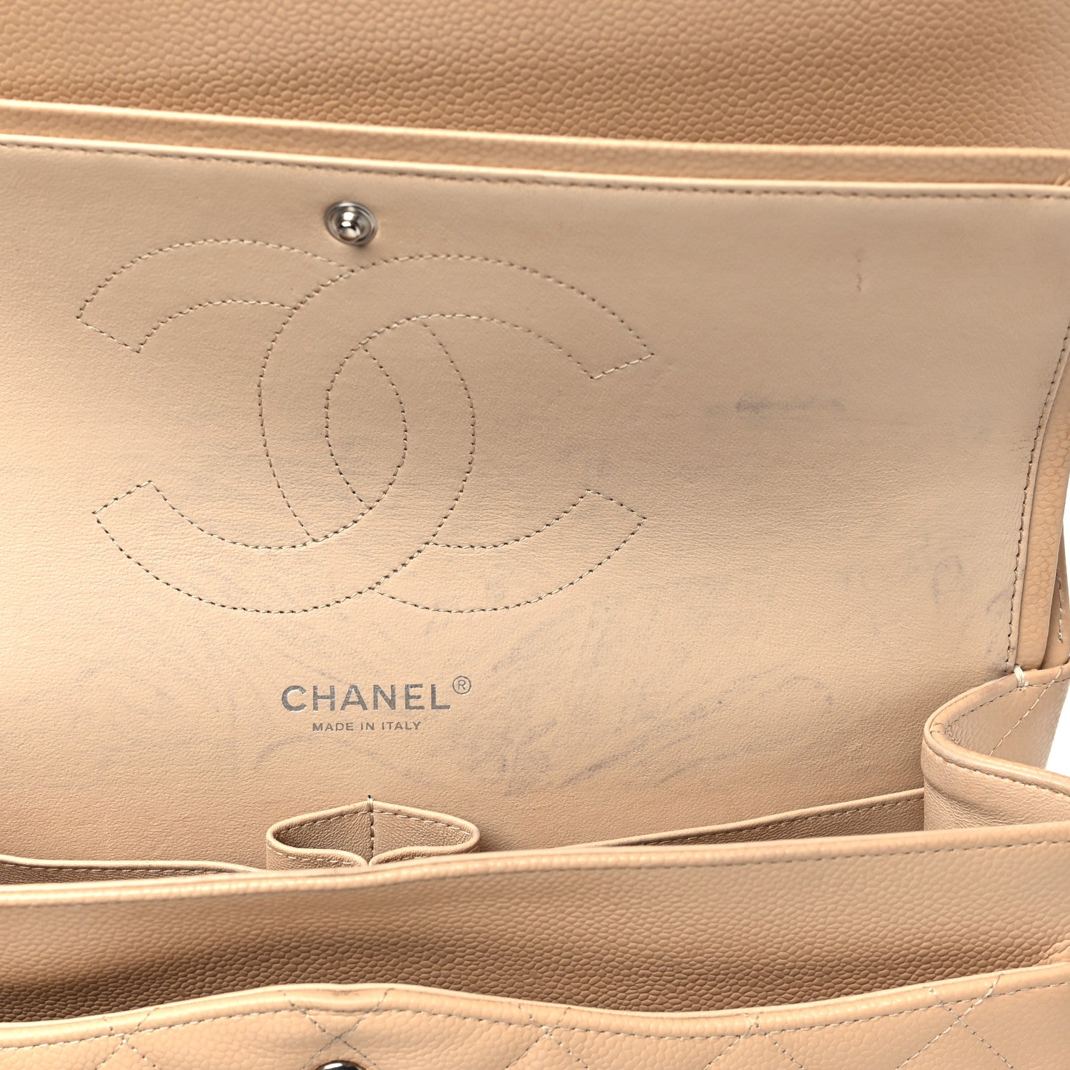 Chanel Caviar Quilted Jumbo Double Flap Beige Clair 10 of 10