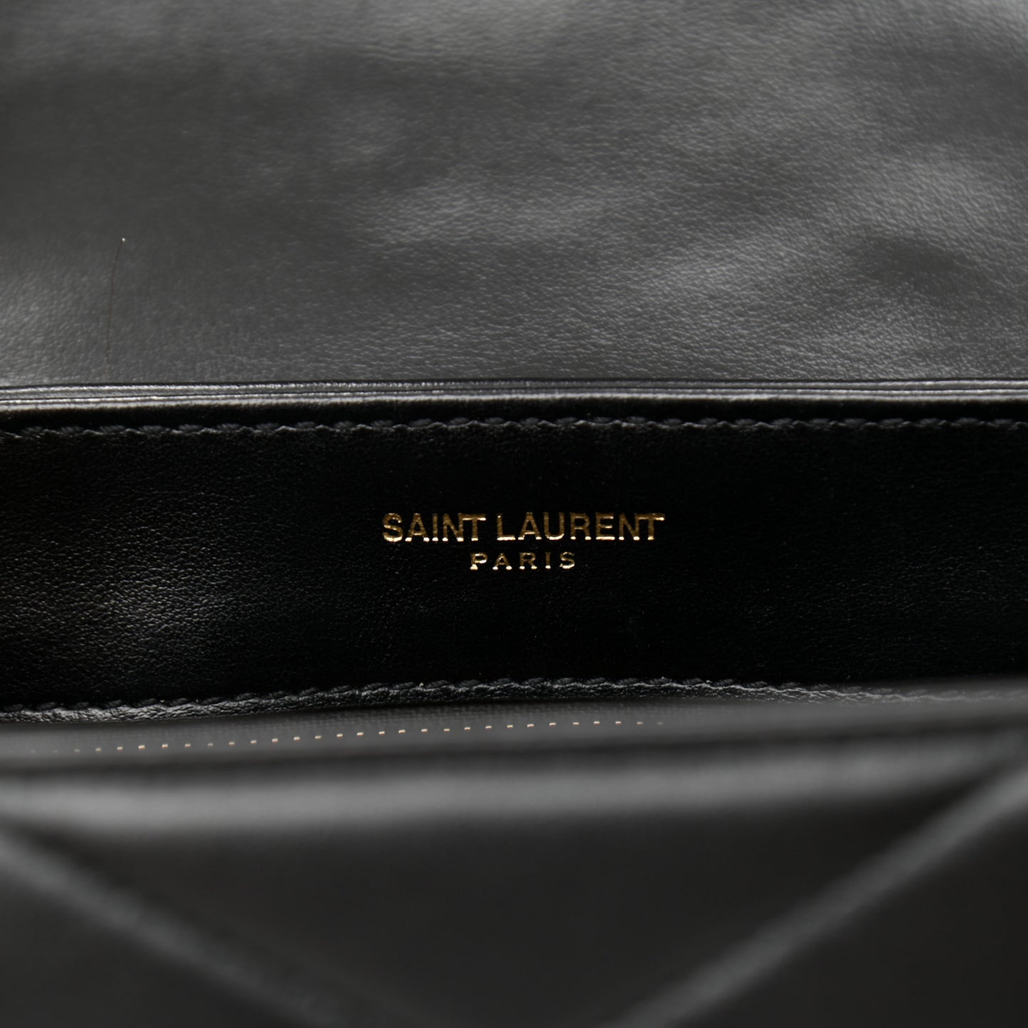 Calfskin Y Quilted Monogram Toy Loulou Crossbody Bag Black