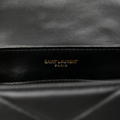 Saint Laurent Calfskin Y Quilted Monogram Toy Loulou Crossbody Bag Black 6 of 10