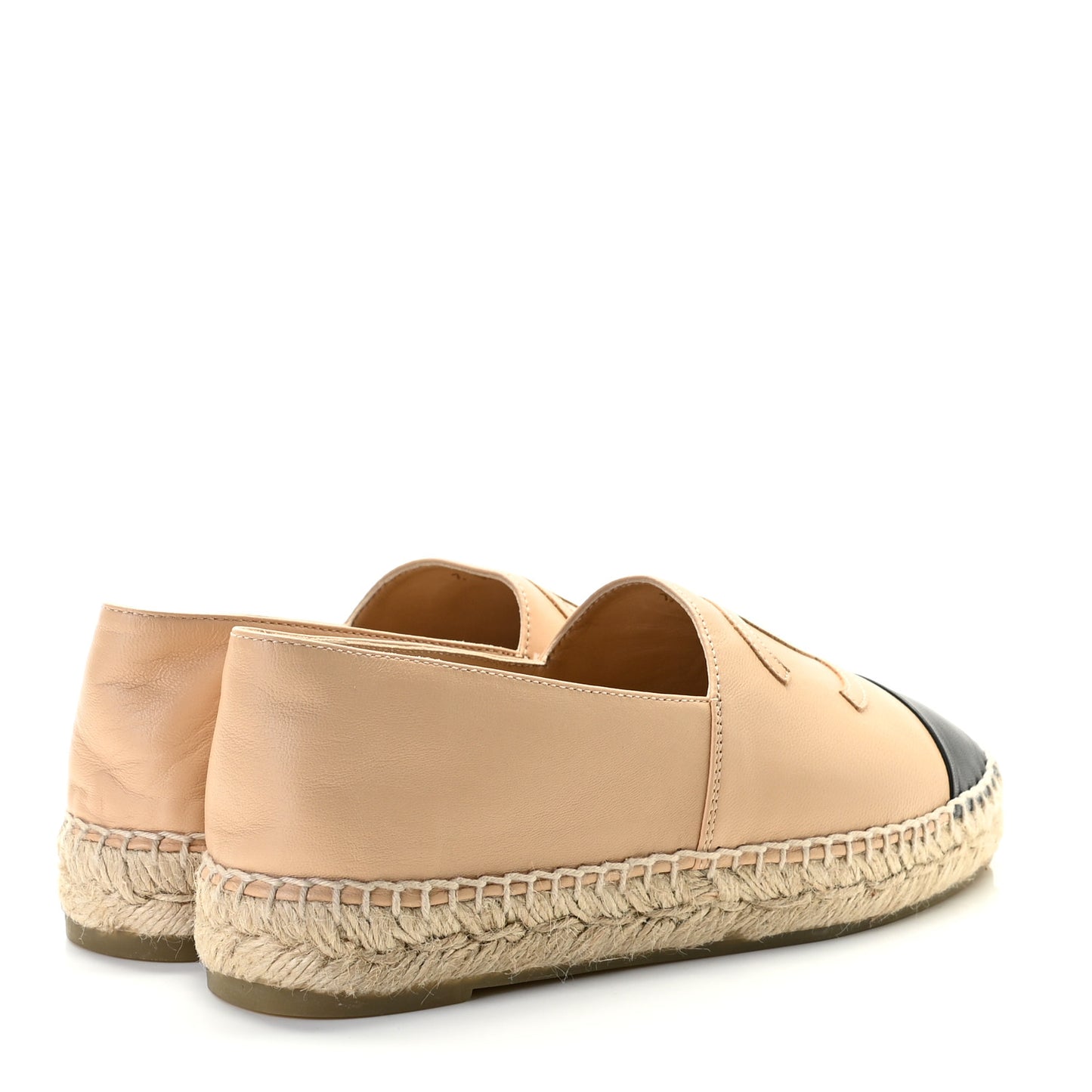 Lambskin CC Espadrilles 37 Beige Black