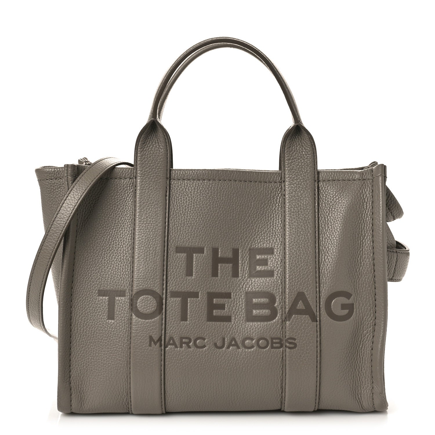 Marc Jacobs Grained Calfskin Medium The Tote Bag Cement 1 of 11