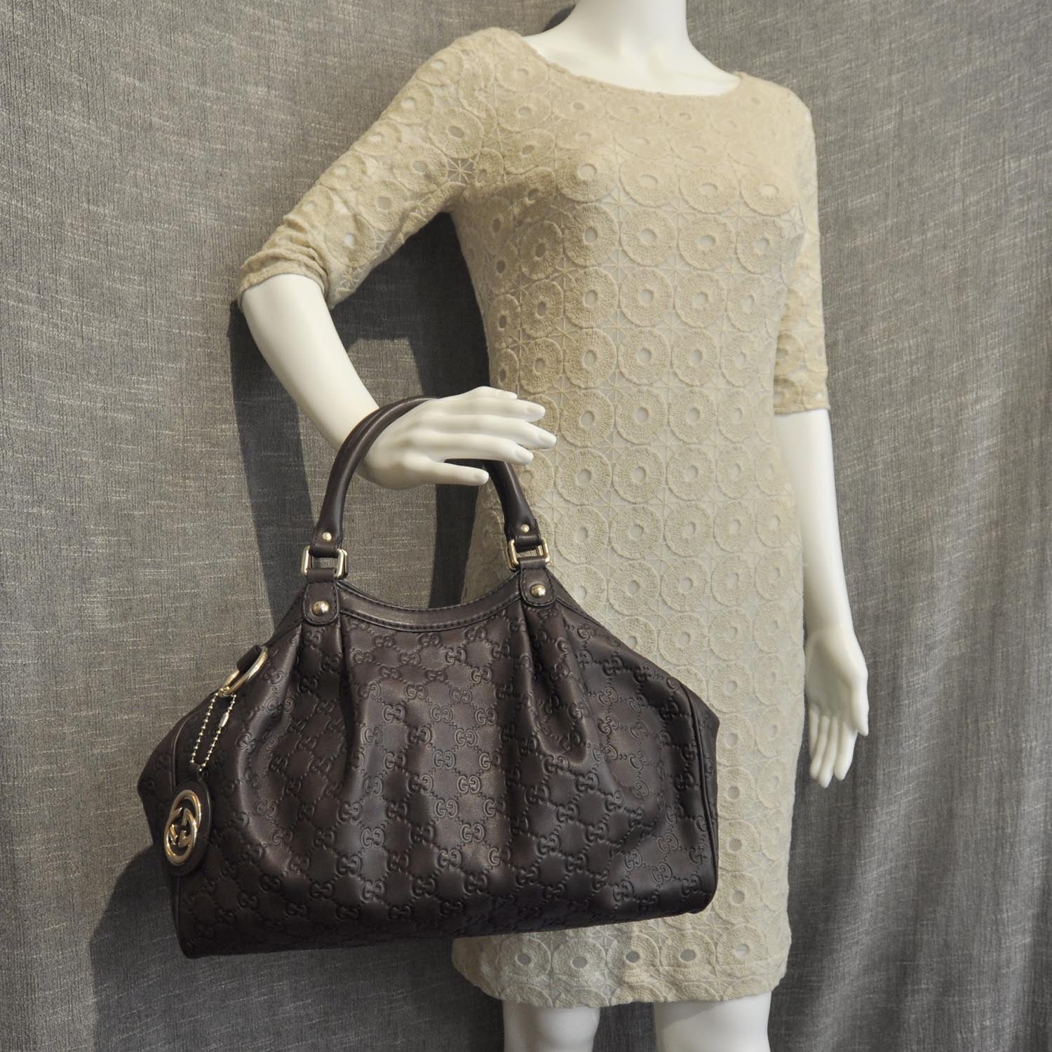 Gucci Guccissima Medium Sukey Tote Chocolate 2 of 9