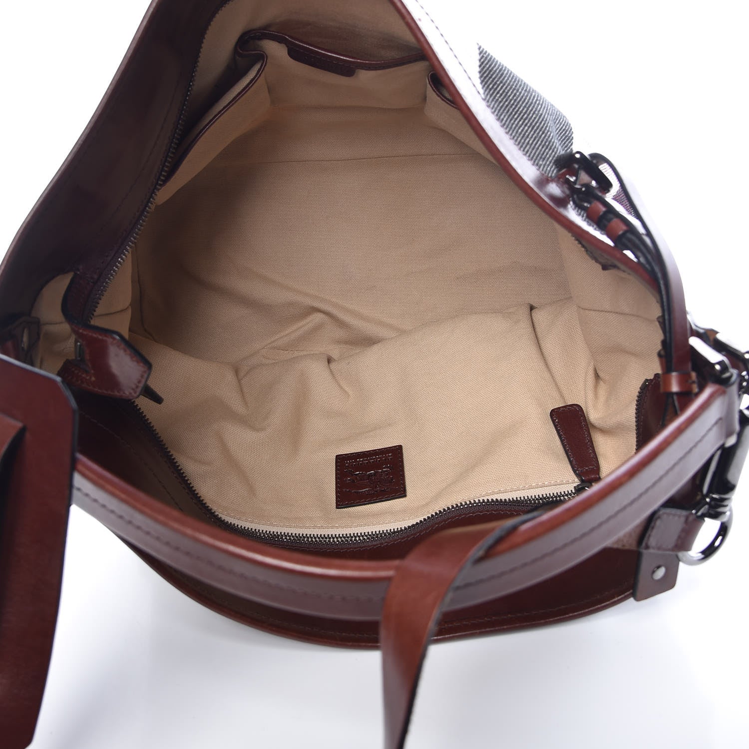 Burberry Canvas Mega Check Hobo Brown 6 of 13