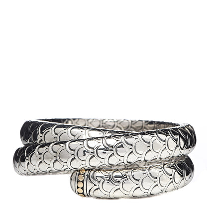 John Hardy Sterling Silver 18K Yellow Gold Naga Triple Wrap Bracelet 1 of 5