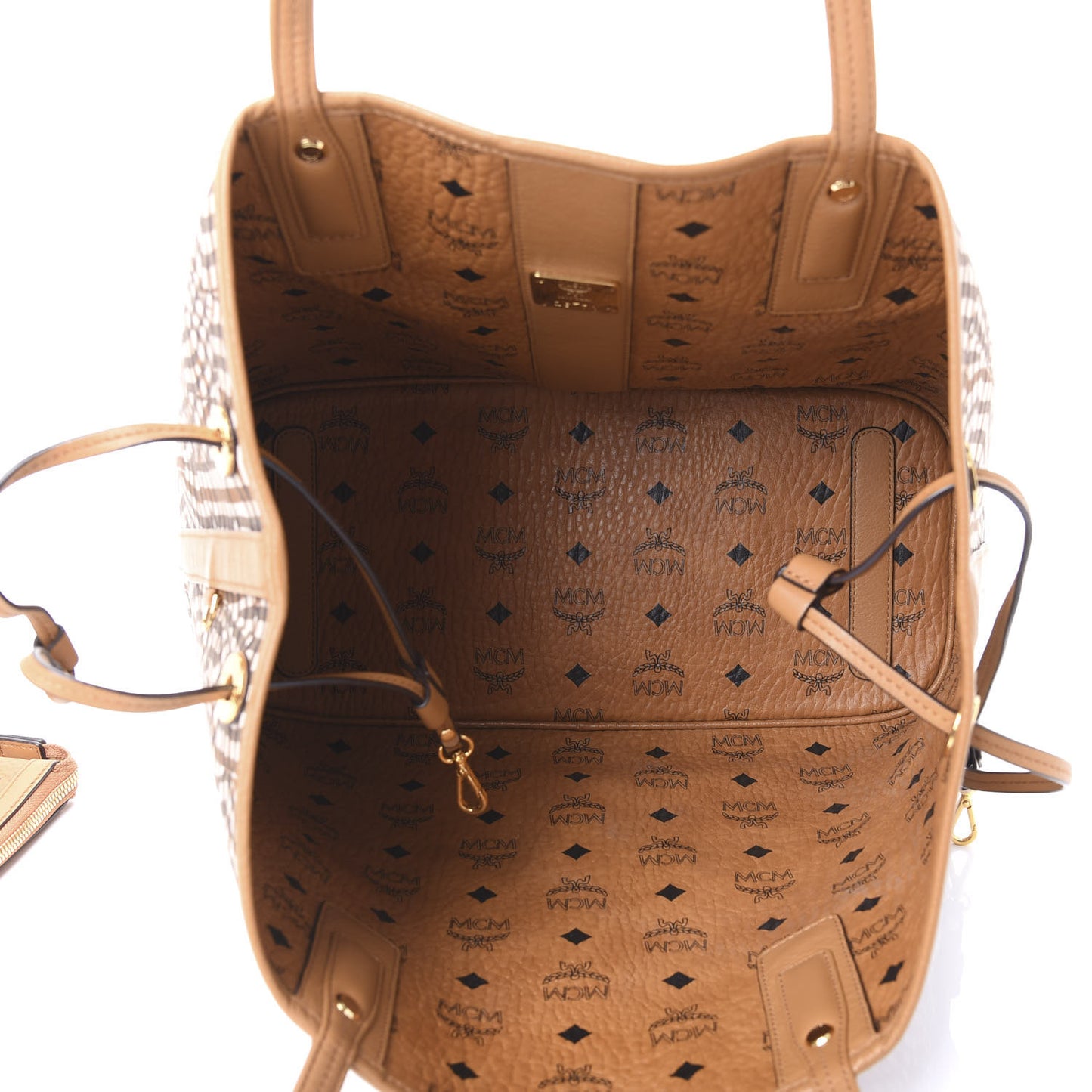 Visetos Medium Liz Reversible Shopper Tote Cognac