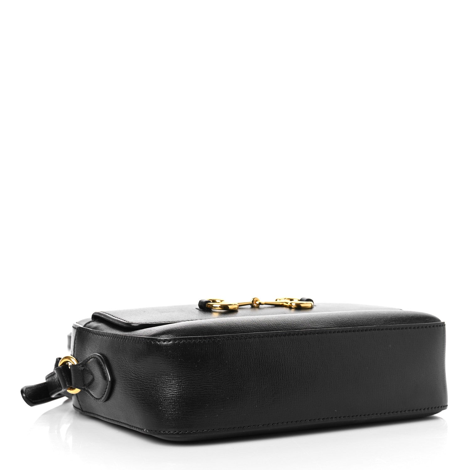 Gucci Textured Calfskin Small Horsebit 1955 Shoulder Bag Black 4 of 10