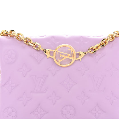Louis Vuitton Lambskin Embossed Monogram Pochette Coussin Parme 8 of 10