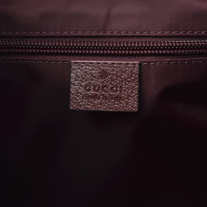 Gucci GG Monogram Script Logo Large Double Pocket Backpack Sahara Rubino Bordeaux 5 of 10