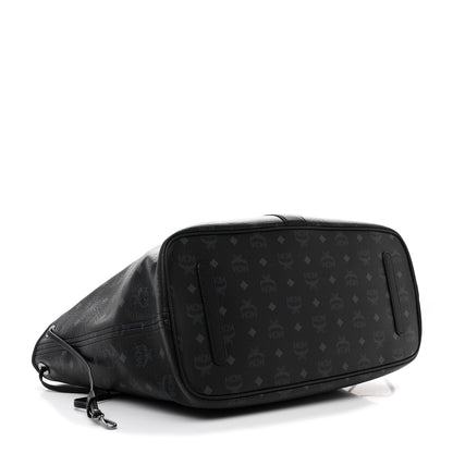 MCM Visetos Large Liz Reversible Shopper Tote Black 5 of 12