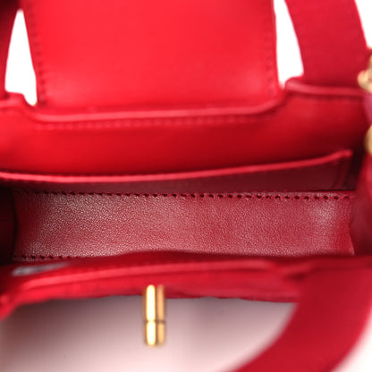 Chanel Jersey Quilted Mini Nano Kelly Shopper Red 5 of 10