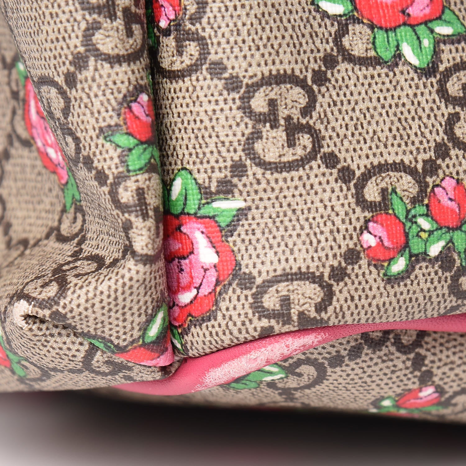 Gucci GG Supreme Monogram Rose Bud Diaper Bag Pink 12 of 14