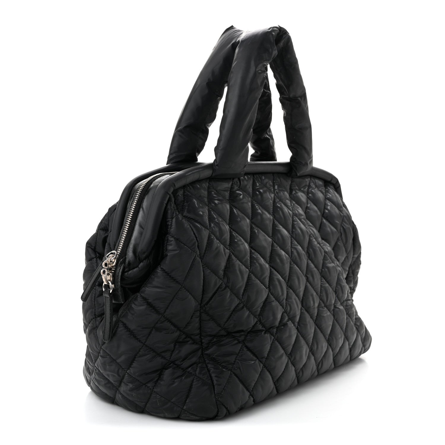 Chanel Nylon Coco Cocoon Bowler Black 3 of 10