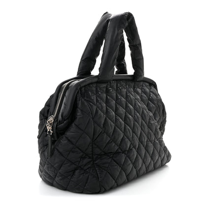 Chanel Nylon Coco Cocoon Bowler Black 3 of 10