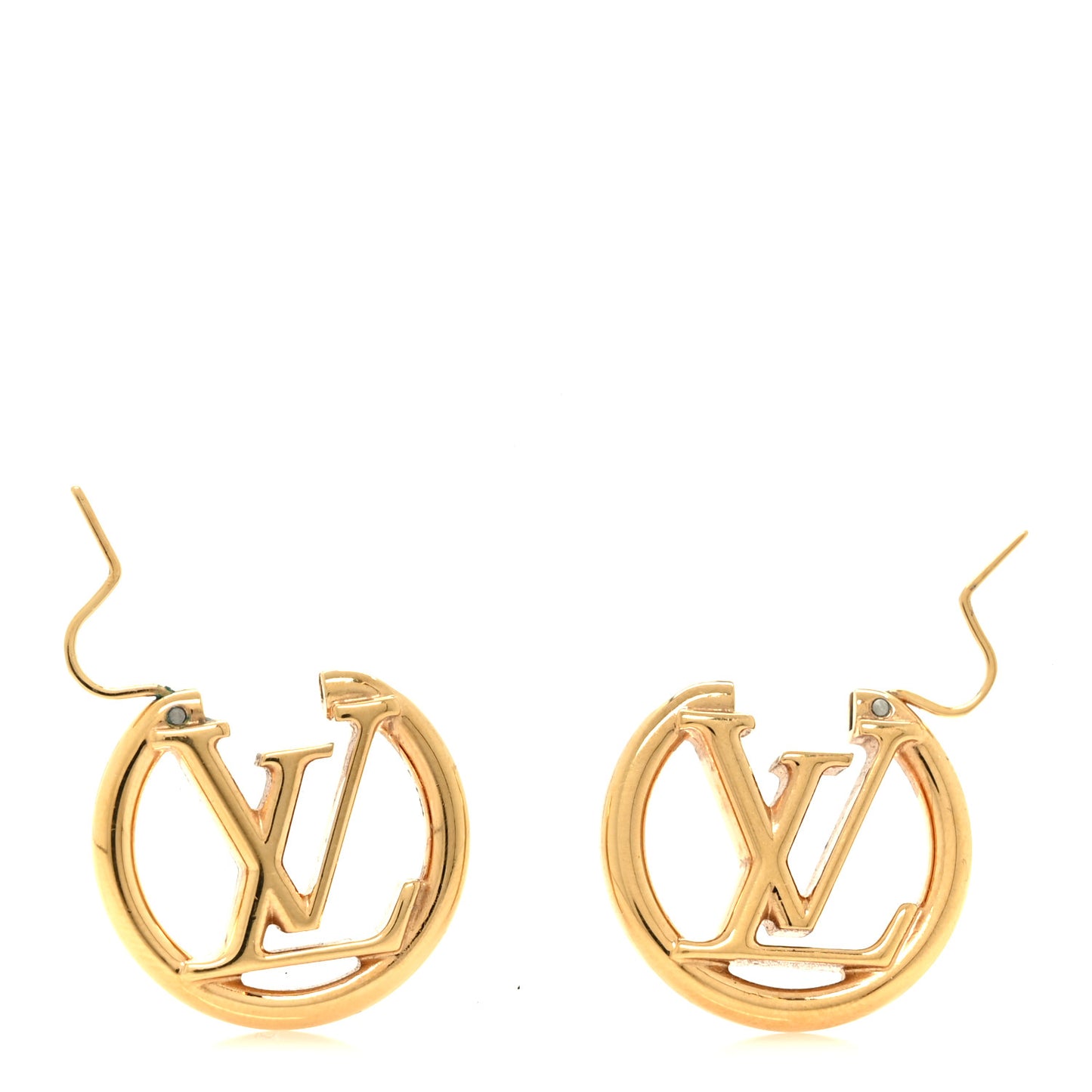 Metal Small Louise Hoop Earrings Gold