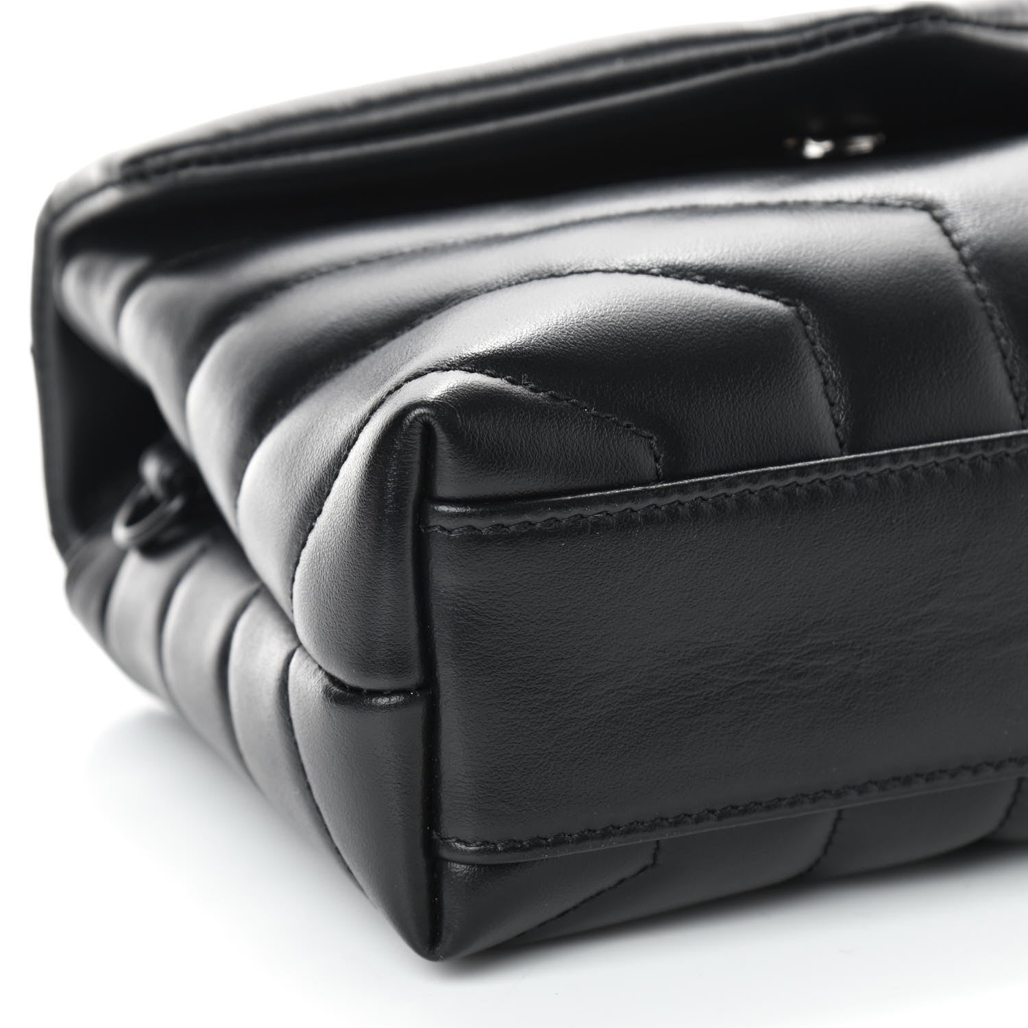 Saint Laurent Calfskin Y Quilted Monogram Toy Loulou Crossbody Bag Black 5 of 8