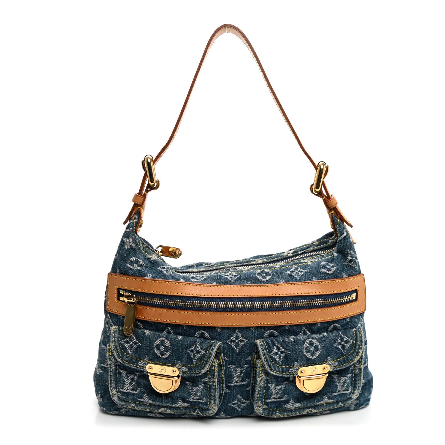 Louis Vuitton Monogram Denim Baggy PM Blue 1 of 12