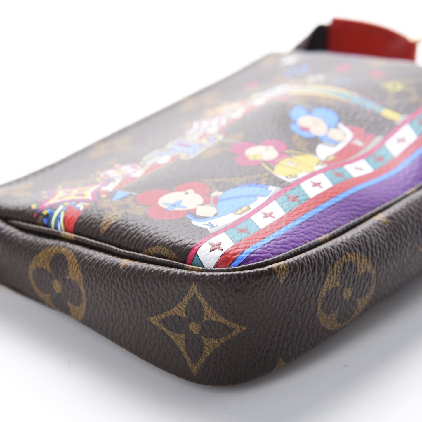 Monogram 2020 Christmas Animation Bumper Cars Mini Pochette Accessories Coquelicot