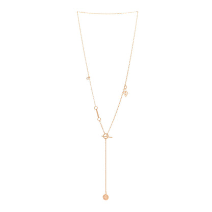 Hermes 18K Rose Gold Diamond Gambade Necklace 3 of 6