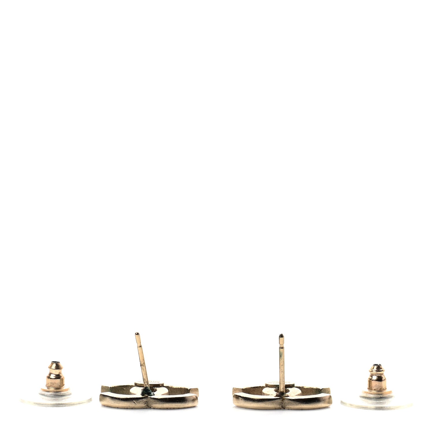 Chanel Crystal CC Earrings Gold 3 of 4
