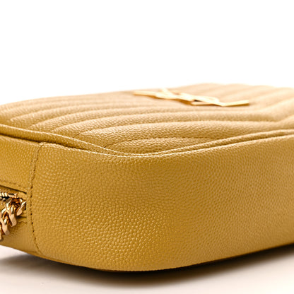 Saint Laurent Grain De Poudre Matelasse Monogram Mini Lou Camera Bag Light Chartreuse 9 of 10