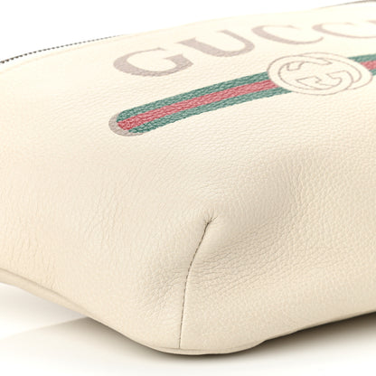 Gucci Grained Calfskin Logo Belt Bag White 9 of 10
