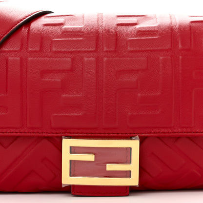Fendi Nappa FF 1974 Embossed Baguette Fragola 8 of 10