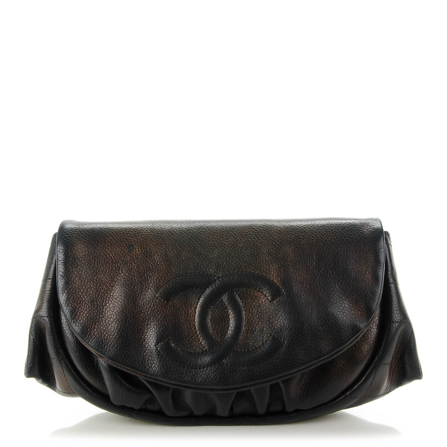 Chanel Caviar Half Moon Wallet On Chain WOC Black 1 of 8