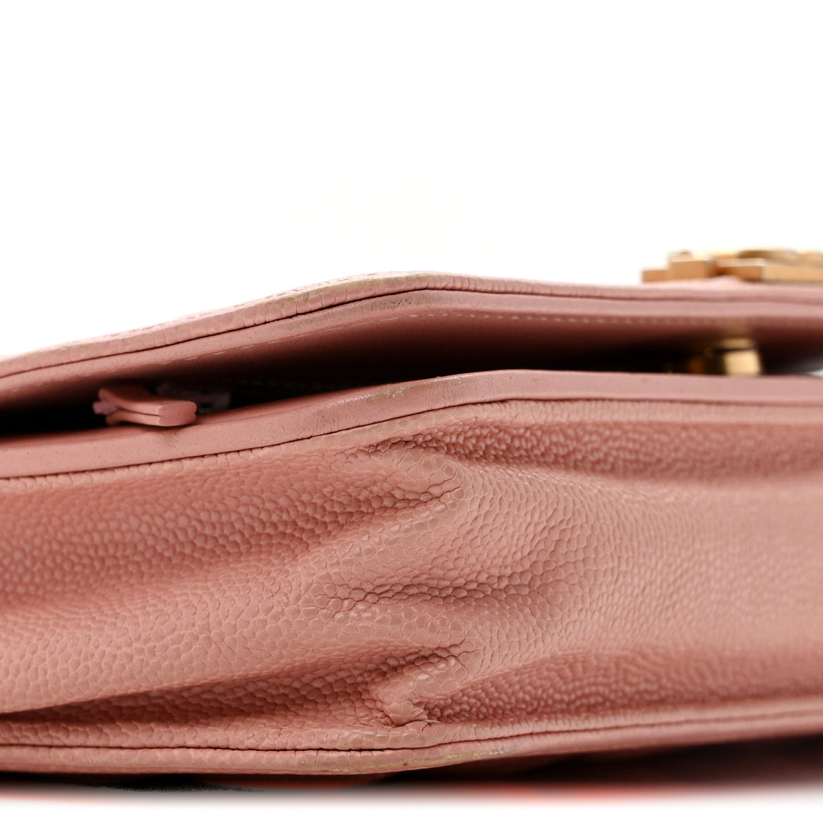 Caviar Quilted Boy Wallet On Chain WOC Pink