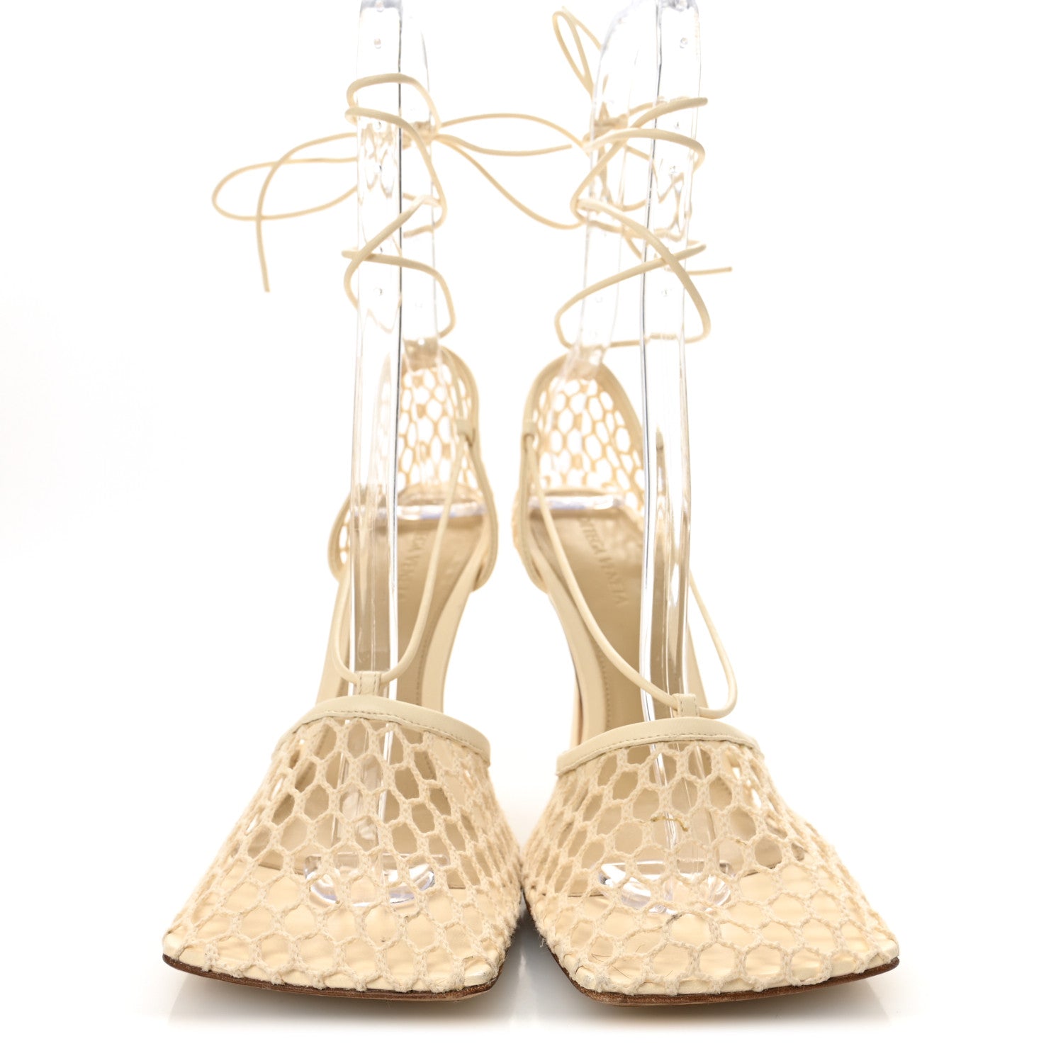 Bottega Veneta Mesh Nappa Stretch Ankle Tie Sandals 39 Toile 2 of 7