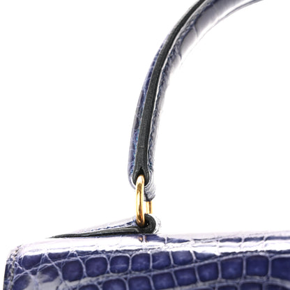 Hermes Shiny Alligator Mini Kelly Sellier 20 Bleu Roi 13 of 16