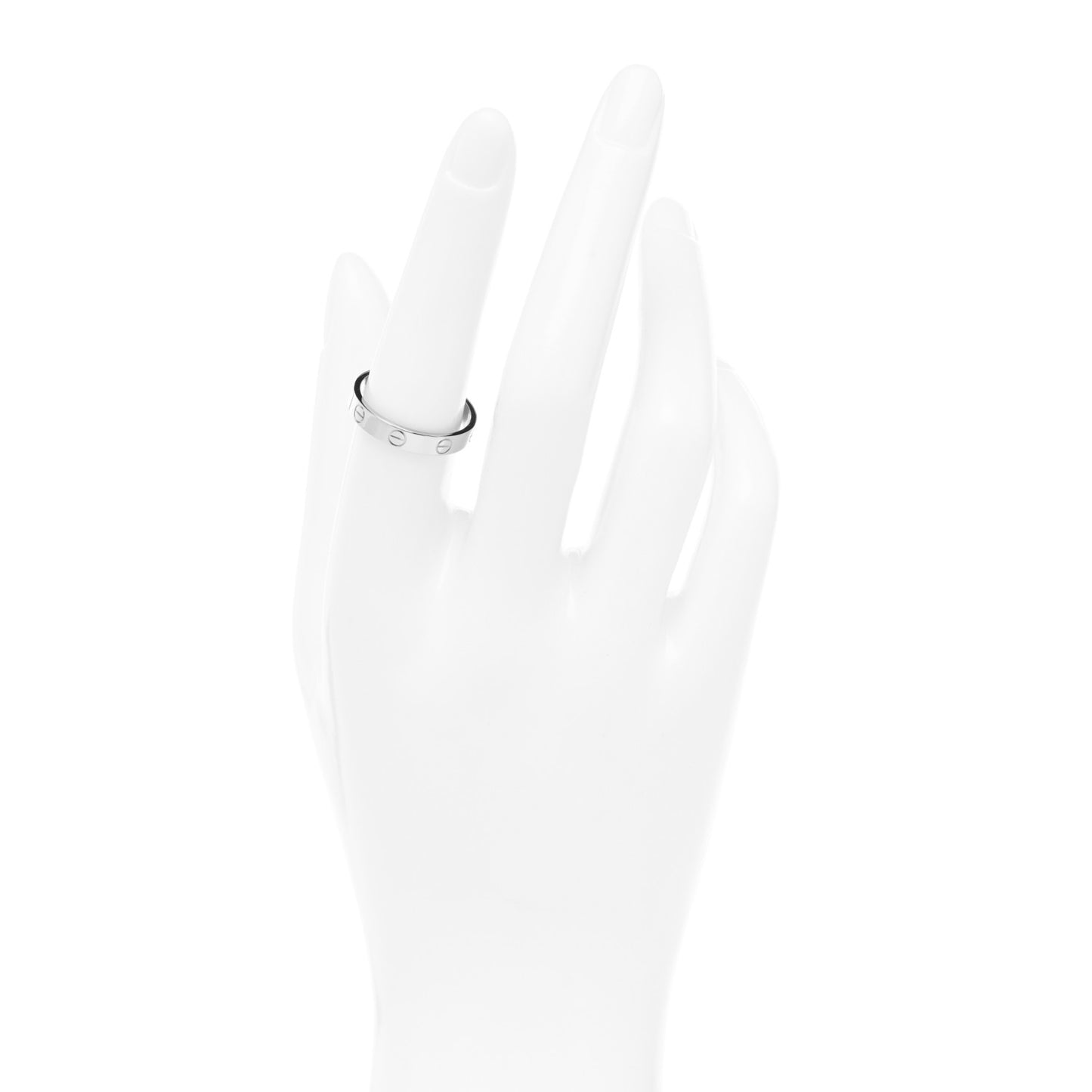 18K White Gold 3.5mm LOVE Wedding Band Ring 56 7.5