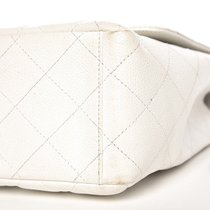 Chanel Caviar Quilted Maxi Single Flap White 14 of 16