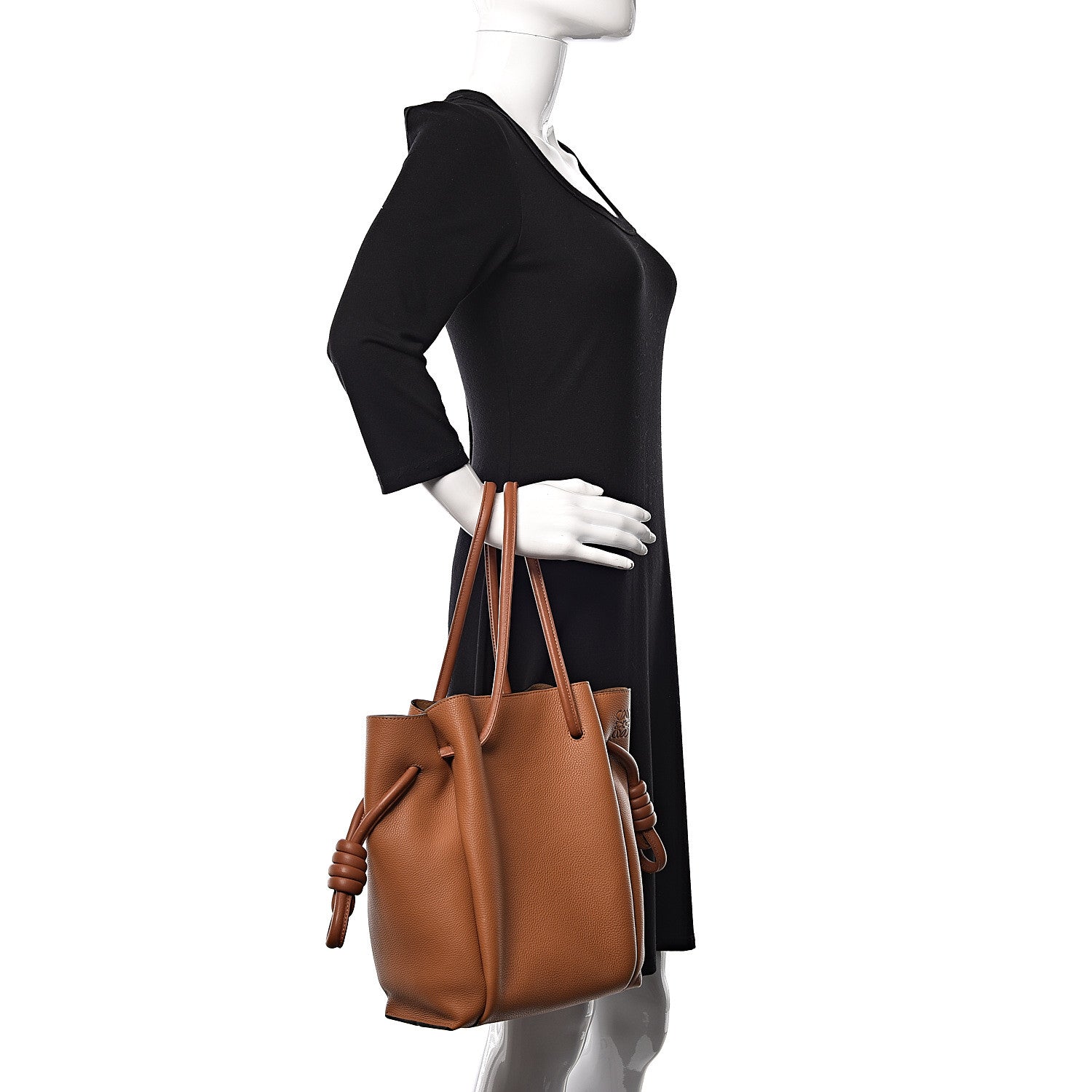 Loewe Calfskin Flamenco Knot Bag Tan Light Caramel 1 of 10