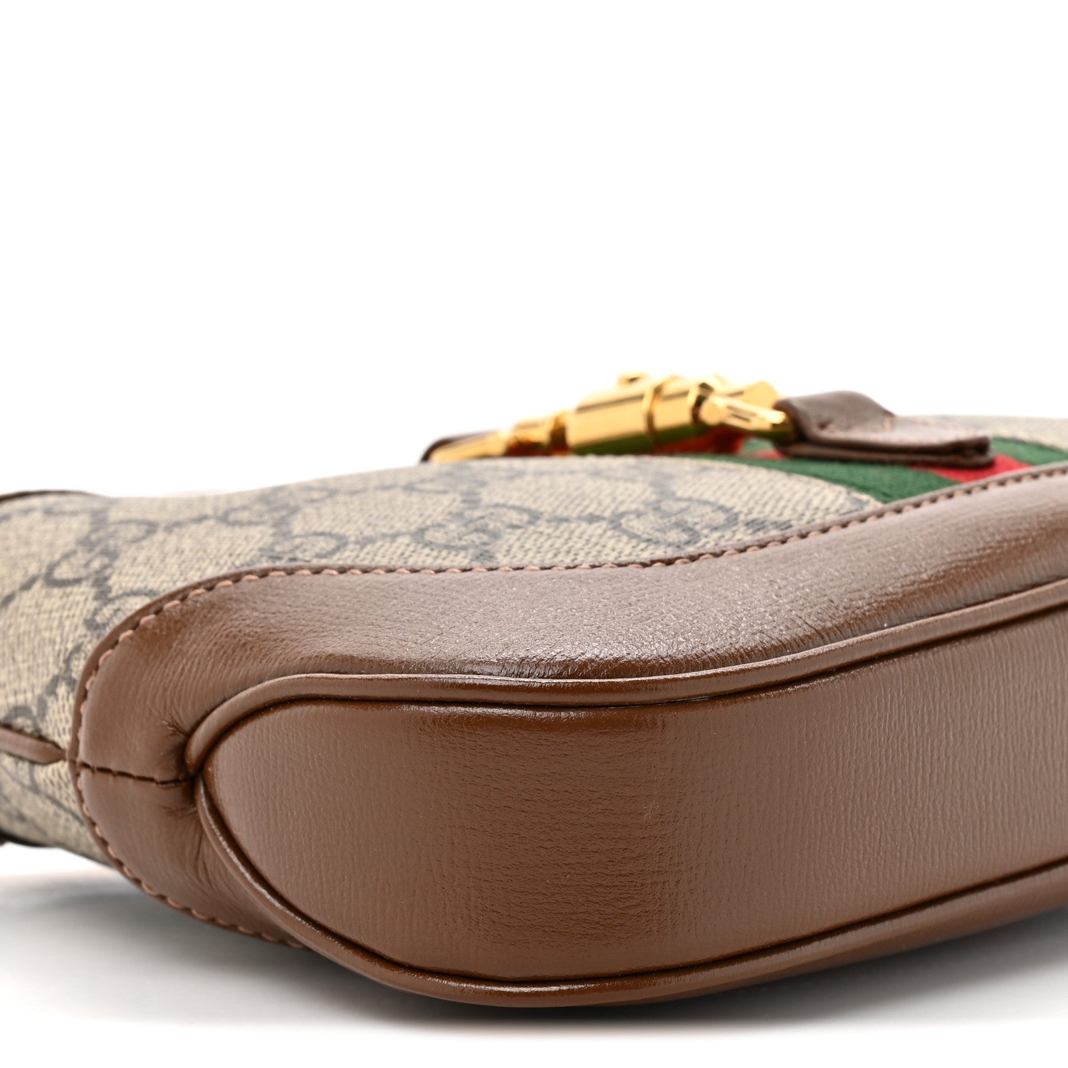 Gucci GG Supreme Monogram Azalea Calfskin Web Mini Jackie 1961